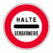Panneau B5a - Arrêt au poste de gendarmerie