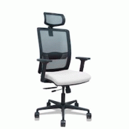 Piqueras y Crespo Silla Haches traslack malla negra asiento bali blanco brazos 2D ruedas 65mm cabecero regulable - blanc multi-matériau 395TKM840B10B Piqueras y Crespo Silla Haches traslack malla negra asiento bali blanco brazos 2D ruedas 65mm cabecero regulable - blanc multi-matériau 395TKM840B10B