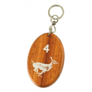 Porte-clés bois ovale  réf. 102109