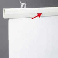 Réglette blanche rigide 100cm - plastique - crochet vendu séparément réf 3755