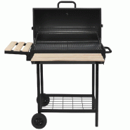 ROBBY Barbecue à Charbon 76x33.5cm Avec Chariot smoker one xl - noir 3770006481789