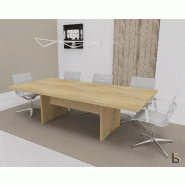 Table de réunion rectangulaire TAK - Mobel Linea. - Non, 250, Chêne veiné_0