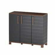 Abri Poubelles 3 Sacs Anthracite - Armoire Cache Poubelle de Tri Sélectif 102 x 37 x 90 cm Terrasse, Restaurant Art Plast - gris 8010693128501