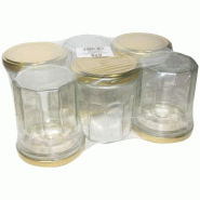 BOUCHONNERIE JOCONDI Pack 6 confituriers 200ml couvercle doré - 035-1092402