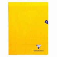 Clairefontaine Lot de 10 Cahier Mimesys 24x32, 48p./24 feuilles 90 g/m² piquées, coloris jaune, Séyès - 3329683433118