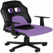 CLP Chaise de bureau Fun pour enfants Noir / violet - violet polyester 314490