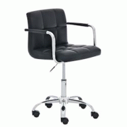 CLP Chaise de bureau Lucy similicuir Noir - noir polyester 1040001 CLP Chaise de bureau Lucy similicuir Noir - noir polyester 1040001
