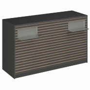 Comptoir Vertigo H T03 dble nat. L170cm - 3 tab.Coulis. 6tab.Amovib - anthracite