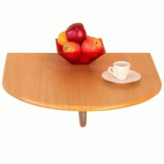 Décoshop26 - Table pliante murale demi-ronde en MDF hêtre DEC05015 - 3000318612510 Décoshop26 - Table pliante murale demi-ronde en MDF hêtre DEC05015 - 3000318612510