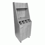 Desserte vaisselier d'intérieur L57xP46xH150cm Service Haut - décor béton