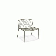 Fauteuil outdoor en métal BRIS - olive
