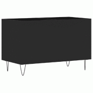 Helloshop26 - Armoire à disques pratique industriel 74,5 x 38 x 48 cm avec espace de rangement en bois noir 02_0049129 - noir Bois massif 30002356696