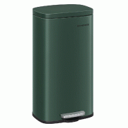Helloshop26 - Poubelle cuisine 30 litres poubelle à pédale avec couvercle à fermeture en douceur seau intérieur en acier vert rétro 12_0007175 -