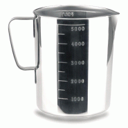 LACOR Bidon de 5 litres en acier inoxydable 18/10 avec marquage de la contenance 62750 - Acier inoxydable 18/10 62750