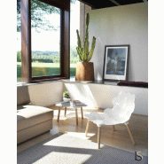 Lot de 2 chaises d'accueil + table basse - Slide