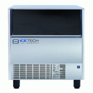 Machine à glaçons 82 kg 20 g cube vide. Stockage 37 kg. Carrosserie en acier inoxydable. Condensation à l'air ou à l'eau. ICETECH PS82 - 1711