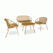 Now's Home - Salon De Jardin En Polypropylene Et Metal Ocre Calypso - 3256390252483
