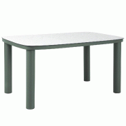 Oviala Business Table de jardin structure en aluminium 6 personnes L150x90cm vert - vert aluminium 115225