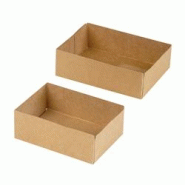 Packnwood FHC - Boite pâtissière carton brun sans couvercle 140x100mm H50mm - 100Pcs - marron en carton 209CR1410BR2 Packnwood FHC - Boite pâtissière carton brun sans couvercle 140x100mm H50mm - 100Pcs - marron en carton 209CR1410BR2