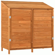 Remise de jardin Marron 102x52x112 cm Bois de sapin solide Modèle Vega Flex Plus - 152185