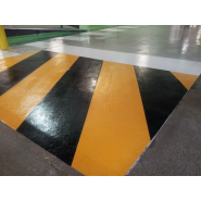 Résine de sol filmogène jaune sécurité opacifiant, dédiée aux ateliers, garages, entrepôts et parkings souterrains - TOPCOLOR TLM