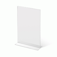 SHOWDOWN Displays Exposiciónate Porte-menu T-Stand Acrylique A4 Portrait TA4PXV - transparent plastique 8595578349375