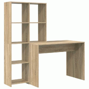 VidaXL Bureau Chêne Sonoma 138,5 x 55 x 143 cm Bois d'ingénierie Modèle Titan Confort - 3337251
