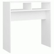 VidaXL Table console blanc 78x30x80 cm bois d'ingénierie Modèle Soleil Nova Plus - 808296
