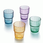 12 verres à eau 25 cl en verre teinté Sweetie Pie - Luminarc - transparent verre 0883314090314
