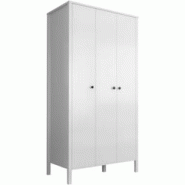 Armoire 3 portes en aggloméré Frannie Hanah Home - blanc 8684283786381 Armoire 3 portes en aggloméré Frannie Hanah Home - blanc 8684283786381