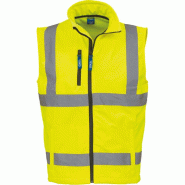 Bodywarmer softshell haute visibilité  jaune T.S Yoko - S jaune polyester 6933883200356