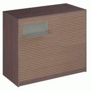 Comptoir Vertigo H T01nat. Spl.Gauche L120cm 2tabl.Couliss.4tab.Amovib-noyer