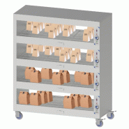 Etagère chauffante mobile 100 4 étagères chauffantes | Casselin - CECM100