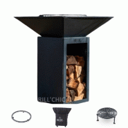 GRILLCHIC pack privilège brasero cevenol acier bois carre 74 noir double cuve - noir paprivbracdcce_bois_ral9005 GRILLCHIC pack privilège brasero cevenol acier bois carre 74 noir double cuve - noir paprivbracdcce_bois_ral9005