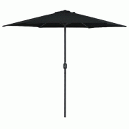 Helloshop26 - Parasol d'extérieur et mât en aluminium 270 x 246 cm noir 02_0008289 - noir aluminium 3000443082721
