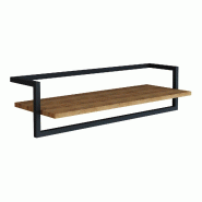 Helloshop26 - Portemanteau meuble d'entrée design mural Evje avec barre de penderie et étagère panneau de particules acier 80 x 30 x 20 cm effet bo