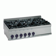 KBS Gastrotechnik KBS Cuisinière à gaz 30Kw 6 brûleurs appareil de table 1050x700x280 mm 2x 7,2, 2x 4,5, 2 x 3,3 kW - 10321017