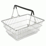 Mini panier de courses acier chromé 18,5x13,5x9cm - par 6