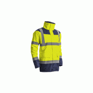 Parka hi-viz jaune/marine matelasse keta taille s