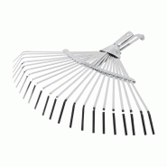 Râteau à feuilles réglable sans manche, 22 dents, en aluminium - 5907544409427