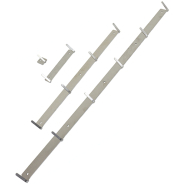 Support mural inox 6 crochets - 70167 - inox NF EN 1.4301/1.4307 (AISI 304/304L)
