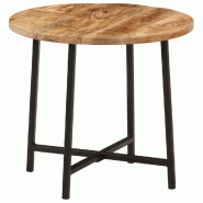 VidaXL Table basse 45x45x40 cm bois de manguier solide et fer Modèle Élégia - 371969