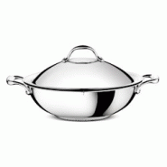Wok Accademia Logofusion avec son couvercle 5 L - 500 cl Argent Rond Inox Lagostina 42.1x39.4 cm - argenté 8002531533769 Wok Accademia Logofusion avec son couvercle 5 L - 500 cl Argent Rond Inox Lagostina 42.1x39.4 cm - argenté 8002531533769