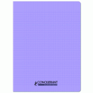 CONQUERANT Lot de 10 Cahier Classique PP piqué 24x32, 96p./48 feuilles 90g/m², Séyès, coloris lilas - 3020120225692