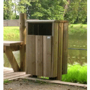 Corbeille bois FRONTAL 90 Litres