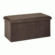 Helloshop26 - Banquette pliable avec coffre de rangement salon chambre 77 x 39 x 38 cm assise matelassée design élégant en MDF 13_0011176 - Bois ma