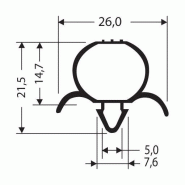 Joint pvc a clipser sans aimant pour meubles frigos jpc-004_0