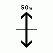 Panonceau de signalisation M8Cbis - prescriptions stationnement et arrêt avec distance Panonceau de signalisation M8Cbis - prescriptions stationnement et arrêt avec distance