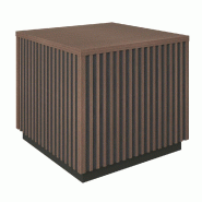 Podium bas Vertigo T01 MDF noir et noyer foncé 45x45x40cm