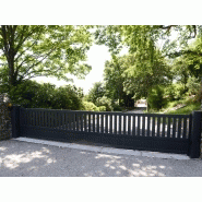 Portail coulissant argoat / droit / semi-ajouré / en aluminium_1